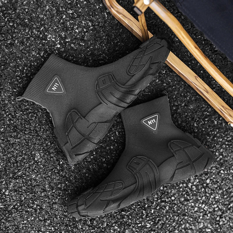 Men's Sports Mesh  Slip On Comfortable High Top Sneakers