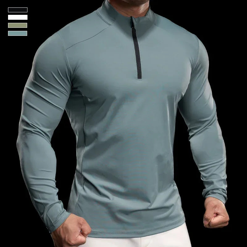 Men's Compression Long Sleeve Workout Gym Running Quick Dry Comfort Sports Bodybuilding Training T-Shirt