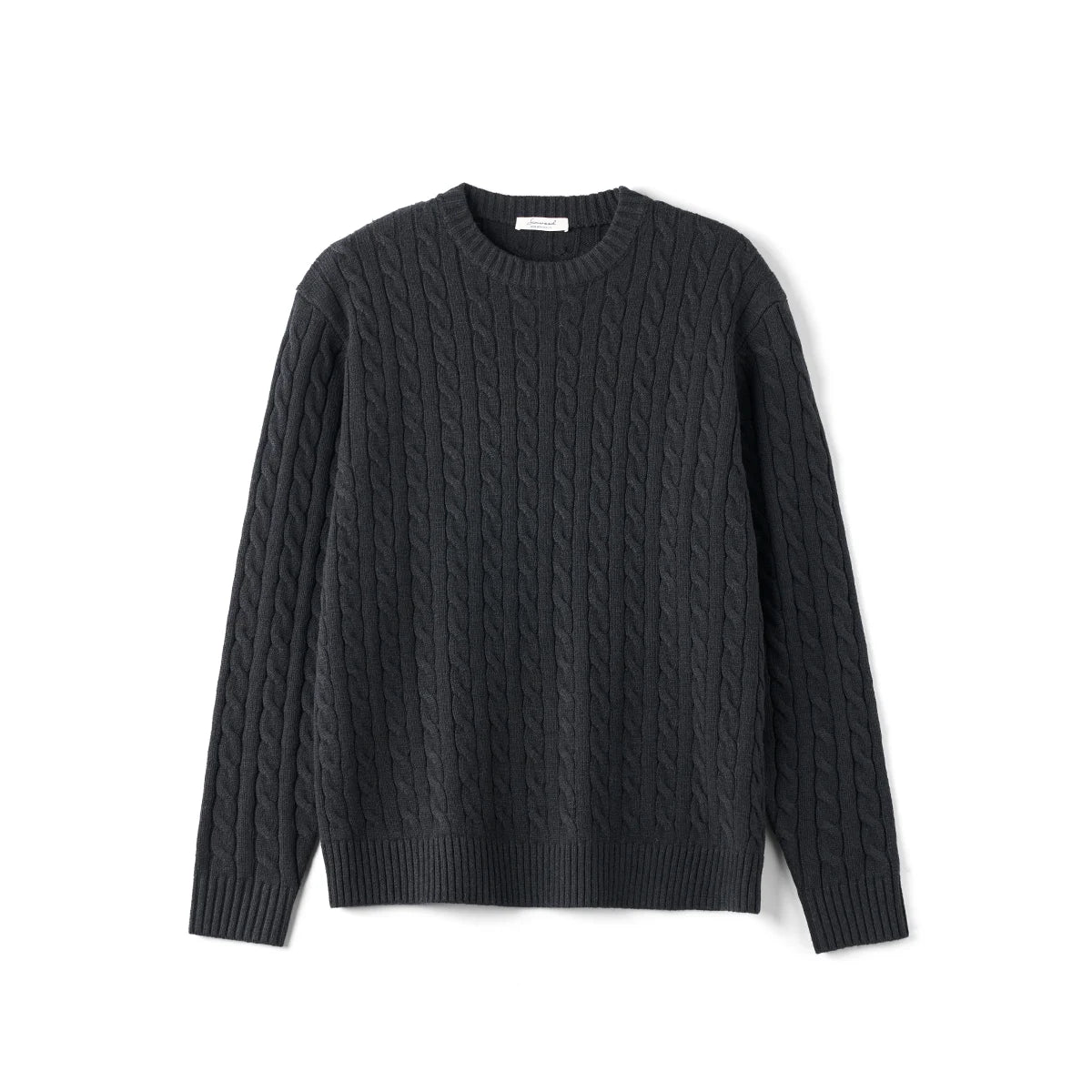 Men's Autumn Winter  Oversized Cable Knit Long Sleeve Knitted Casual Vintage Pullover Sweater