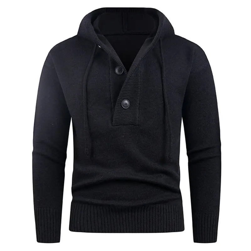 Men's Knitted Hooded Pullover Sweater