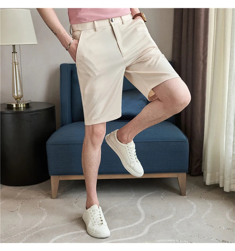 Men's Summer Thin Style Slim Fit  Elastic Waist Shorts