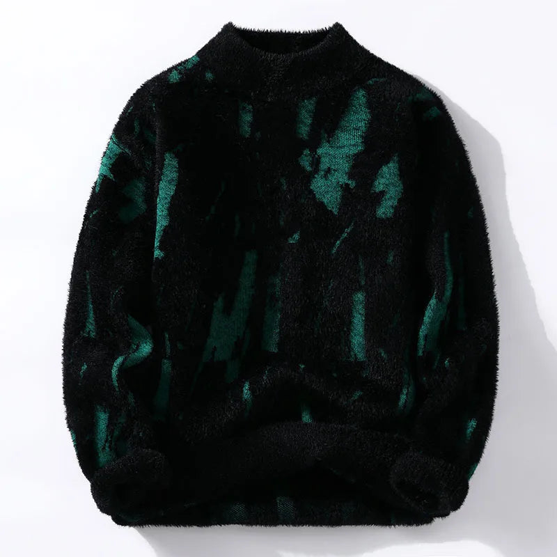 Autumn Winter Patchwork Knitted Sweater - Y2K Streetwear Pullover