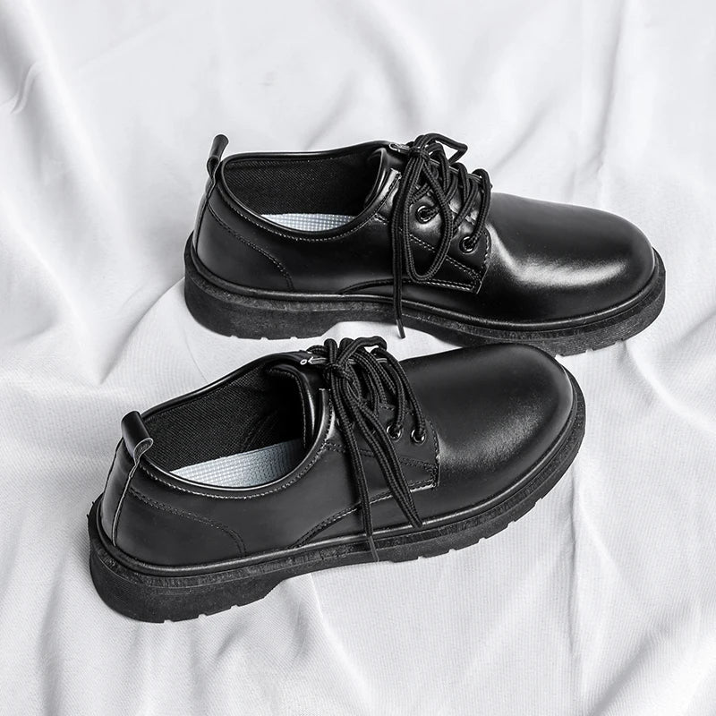 Platform Casual Dress Shoes - Men's Leather Work & Business Sneaker Flats