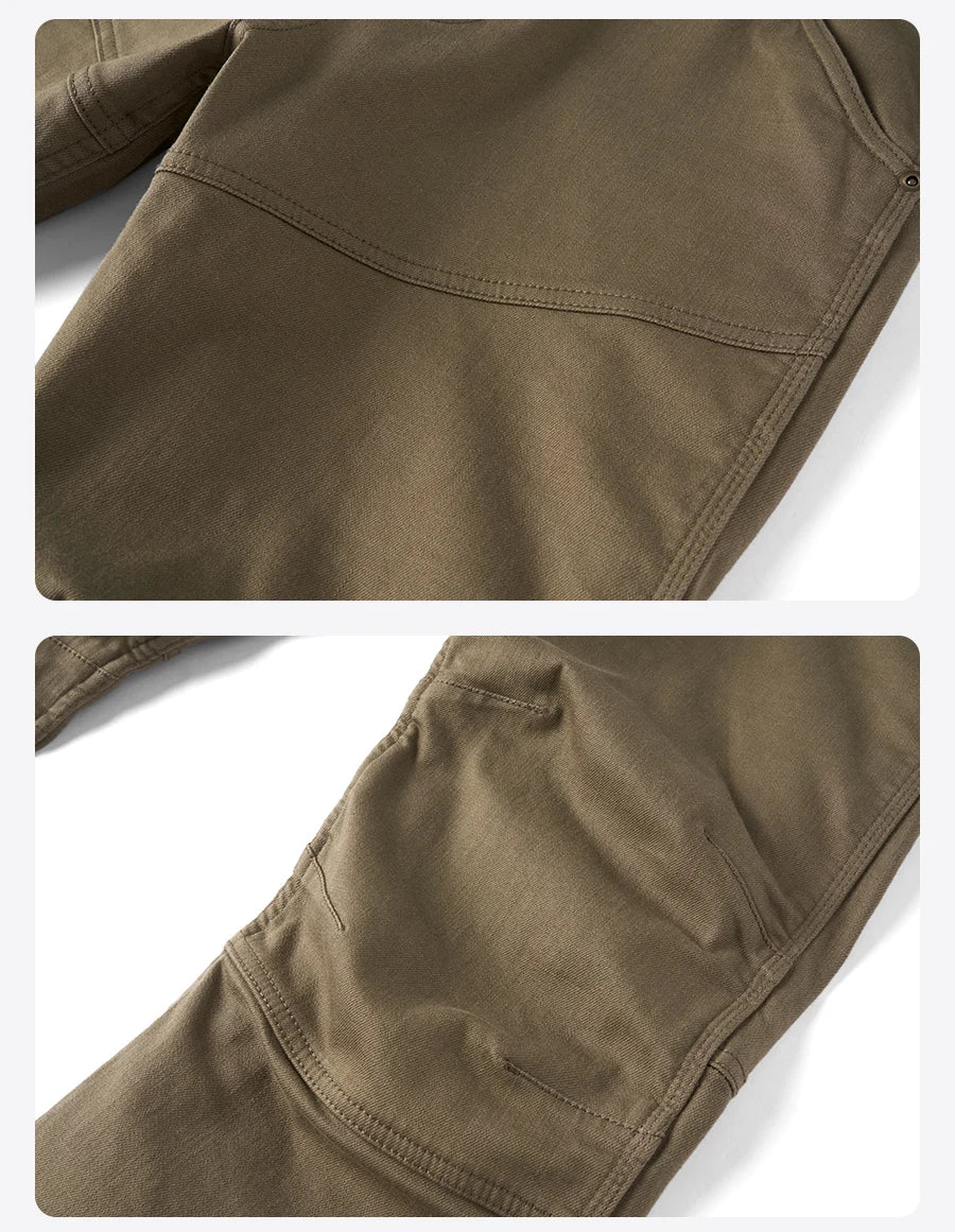 Men's Draping Motorcycle Riding Jeans - Fashion Denim Trousers