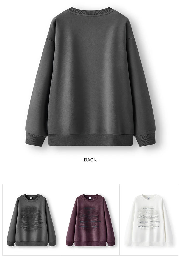 Men's Loose Fit Hoodie - Vintage Graffiti Print Long Sleeve Sweatshirt