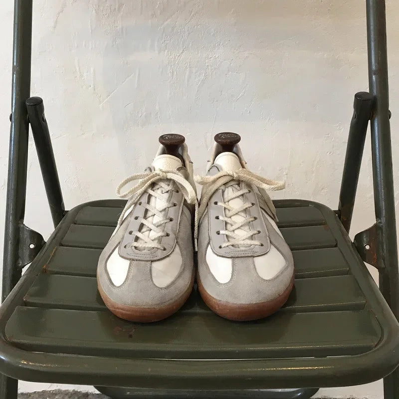 Women's Vintage Casual Sports Leather Sneakers Platform Walking Athletic Shoe  Loafers