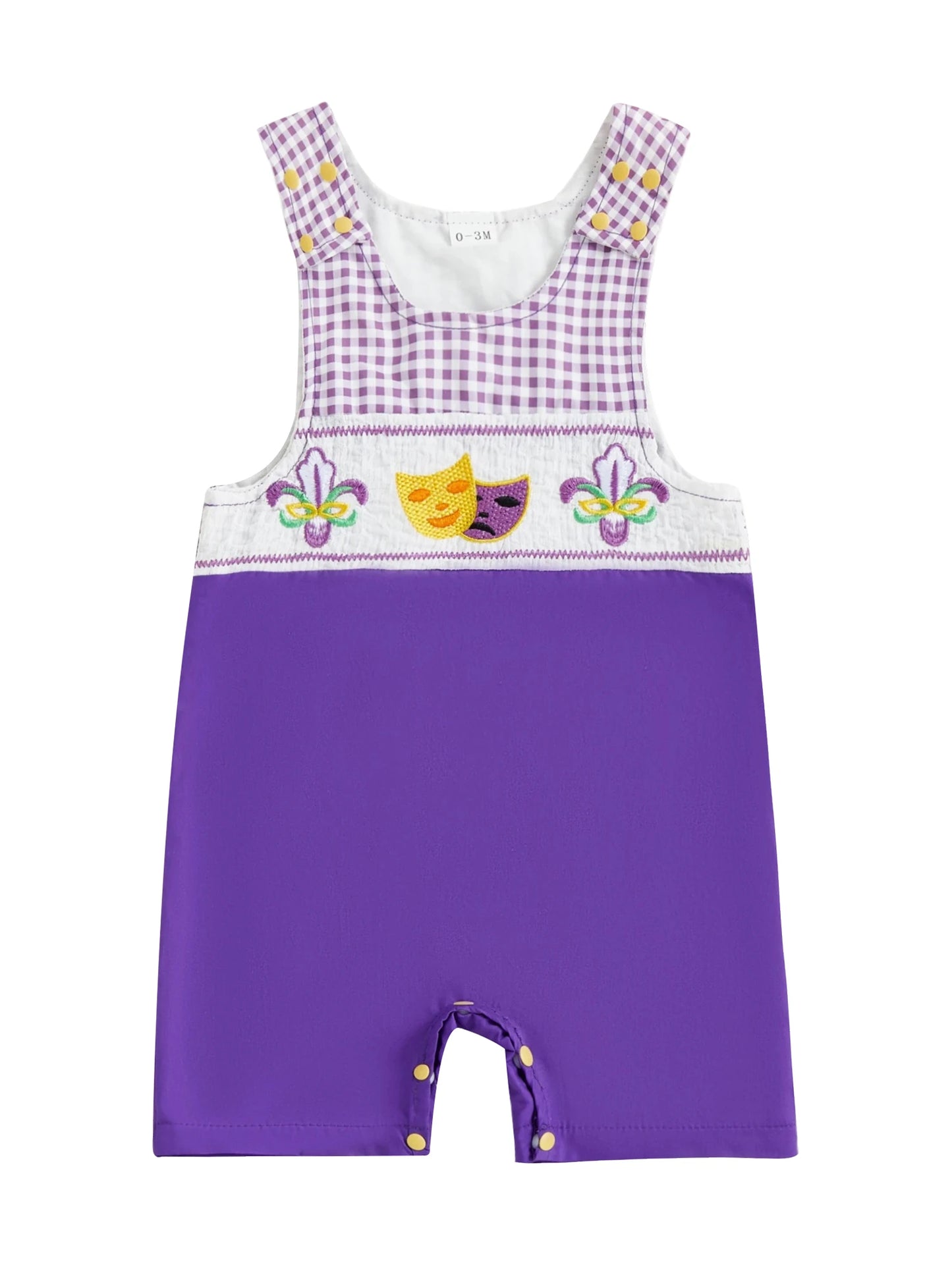 Baby Boys Romper - Embroidered Sleeveless Jumpsuit (0-18M)