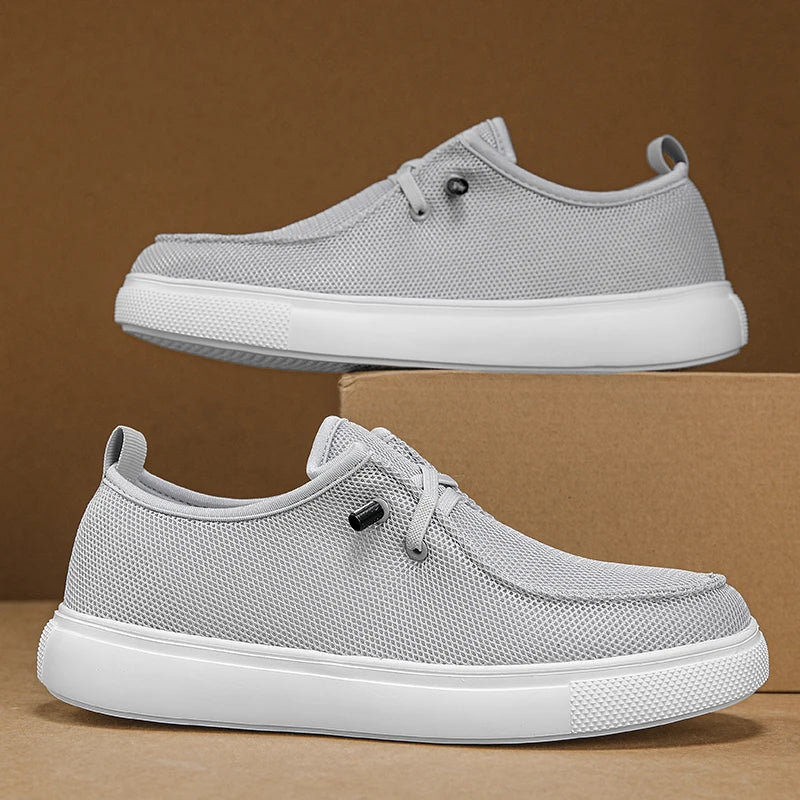 Summer Casual Sneakers - Men's Breathable Flat Tennis & Running Trainers