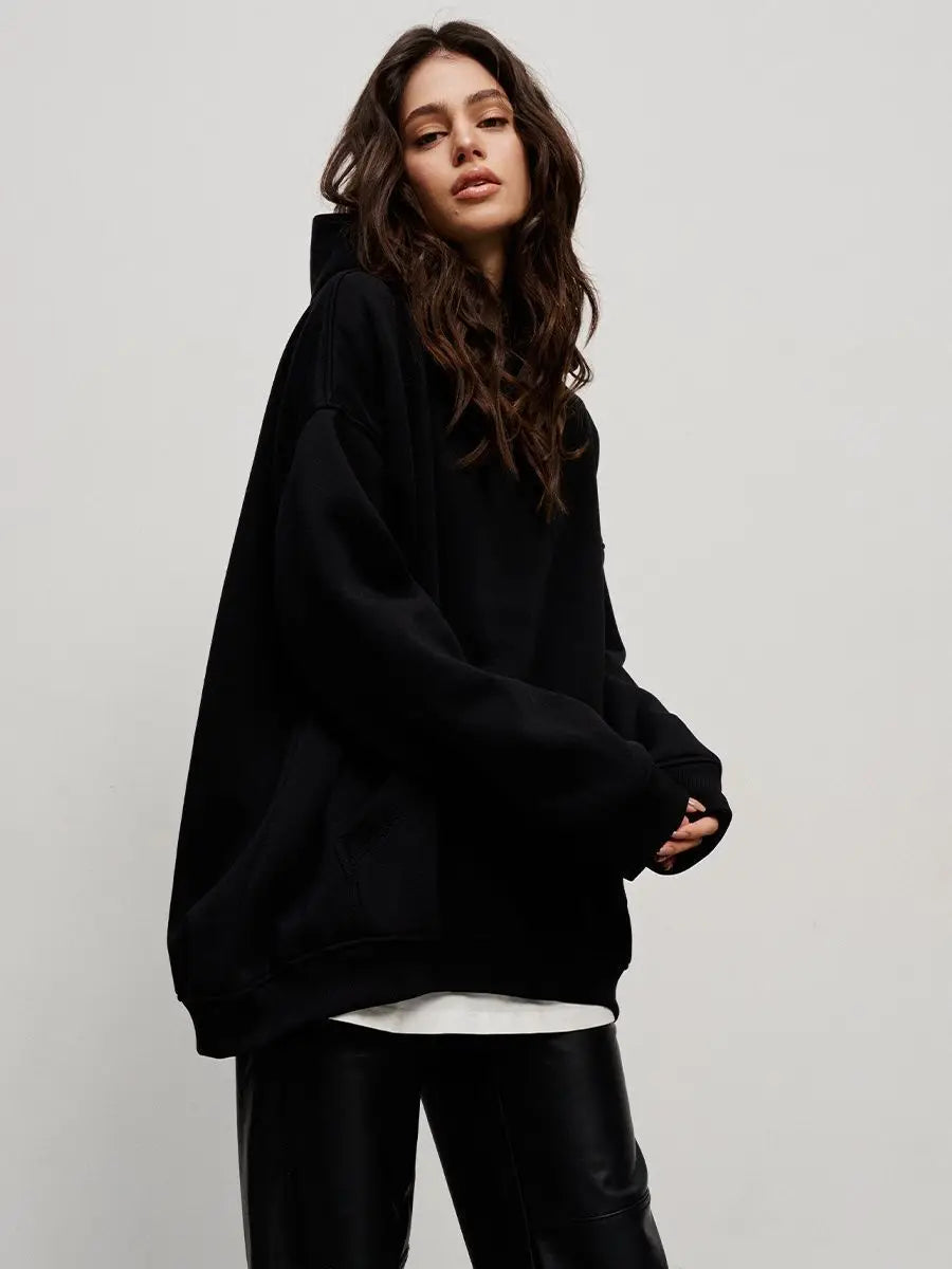 Women's  Oversized Fleece Pullover Hoodie