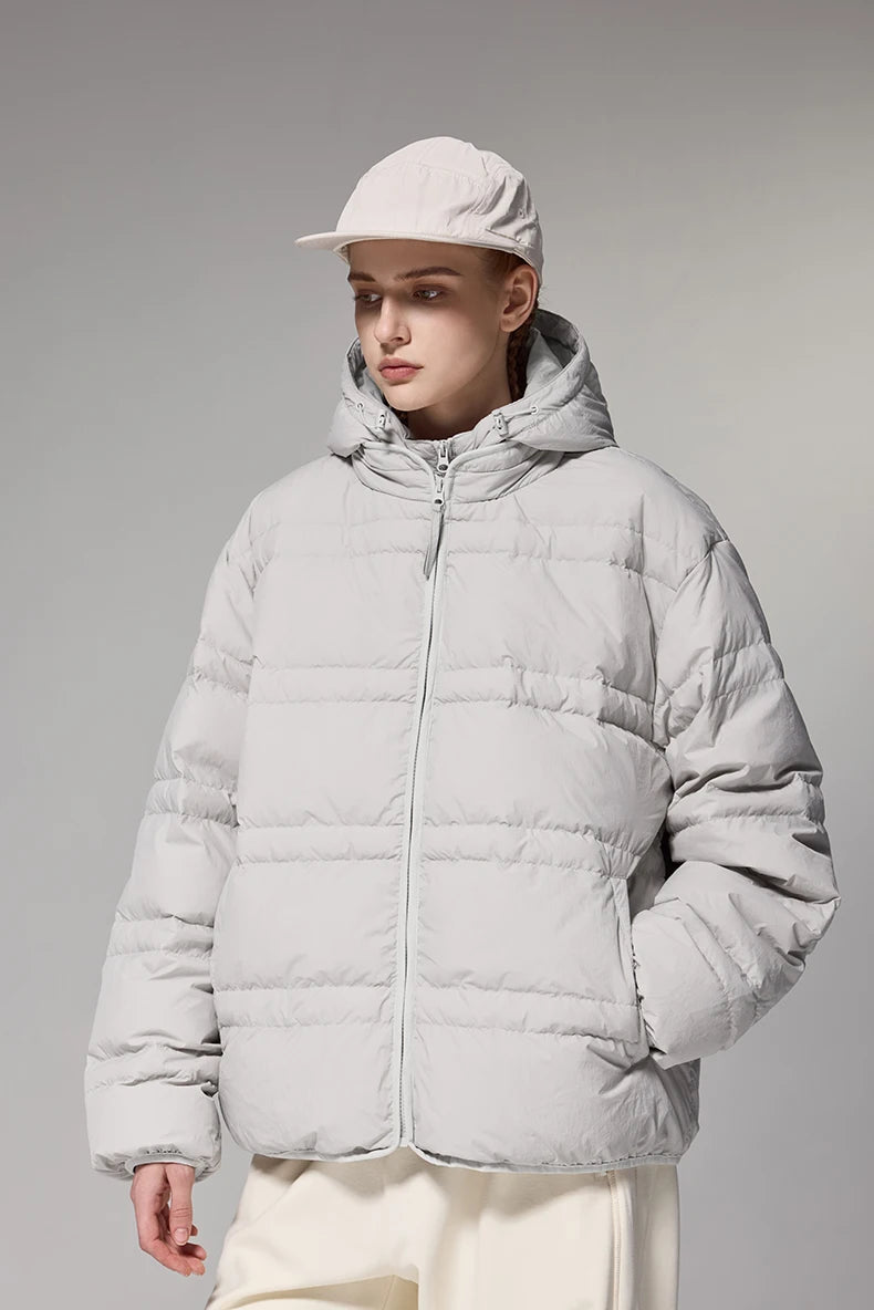 Water-Resistant Down Jacket Unisex - Streetwear Warm Loose Fit with Detachable Design