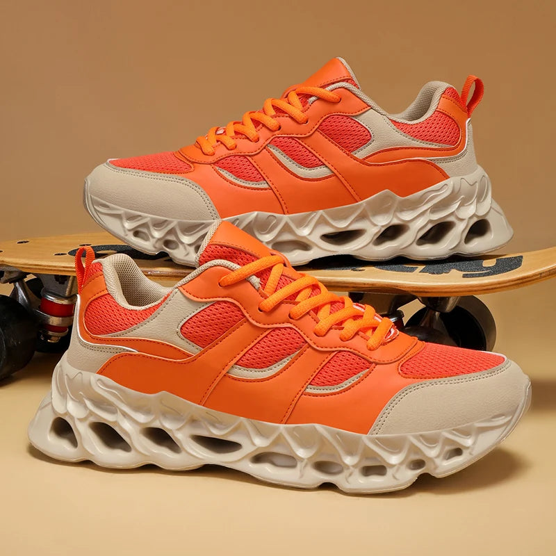 Men's Casual Breathable Sports Shoes Lace Up Comfortable Sneakers