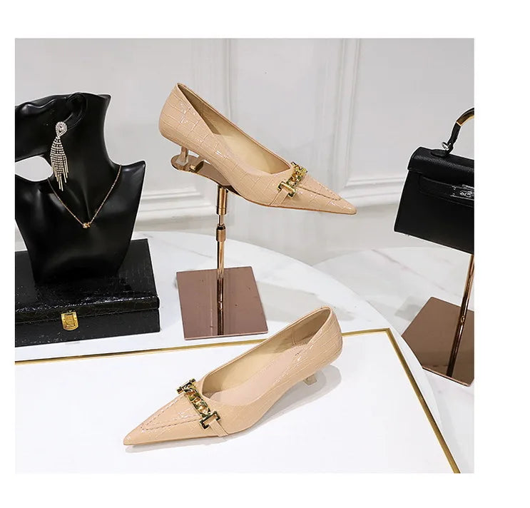 Patent Leather Stiletto Pumps - Professional Office Heels Available in 12 Colors