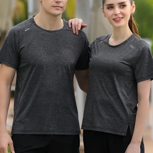 Men's Summer Sports Ice Silk Running Short Sleeve Thin T-Shirt