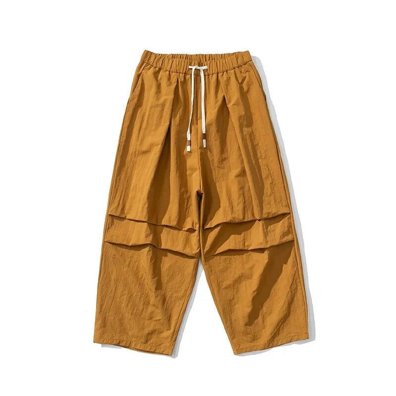 Men's Spring Summer Loose Harem Wide Leg Trousers