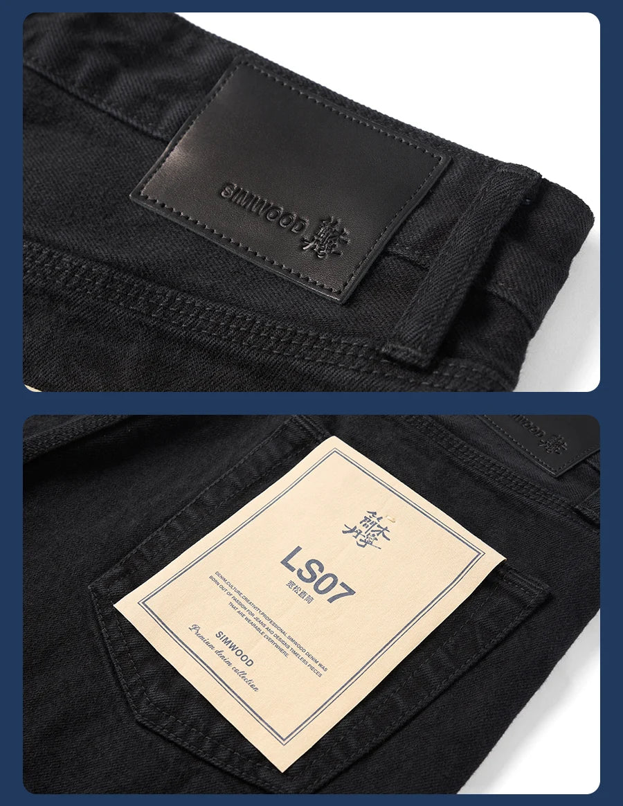 Men's Vintage Washed Denim Jeans - 13.8oz Loose Straight Casual