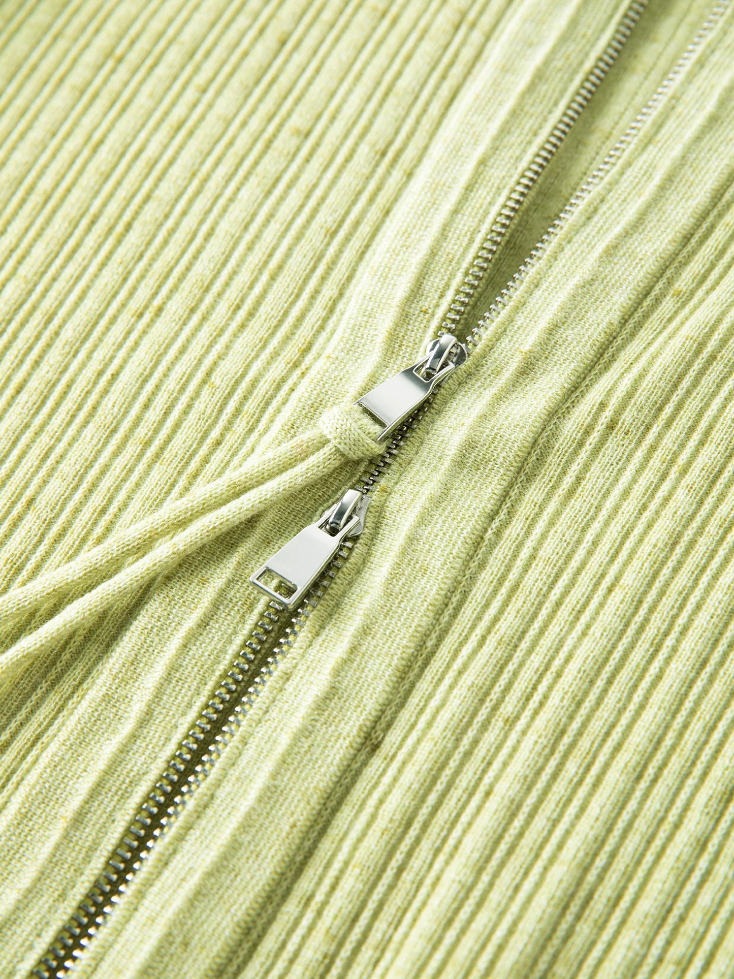 Women's Knitted Cardigan with Double Zipper