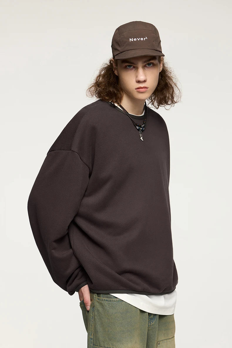 Men's Premium 365gsm Fleece Cropped Pullover Sweatshirt