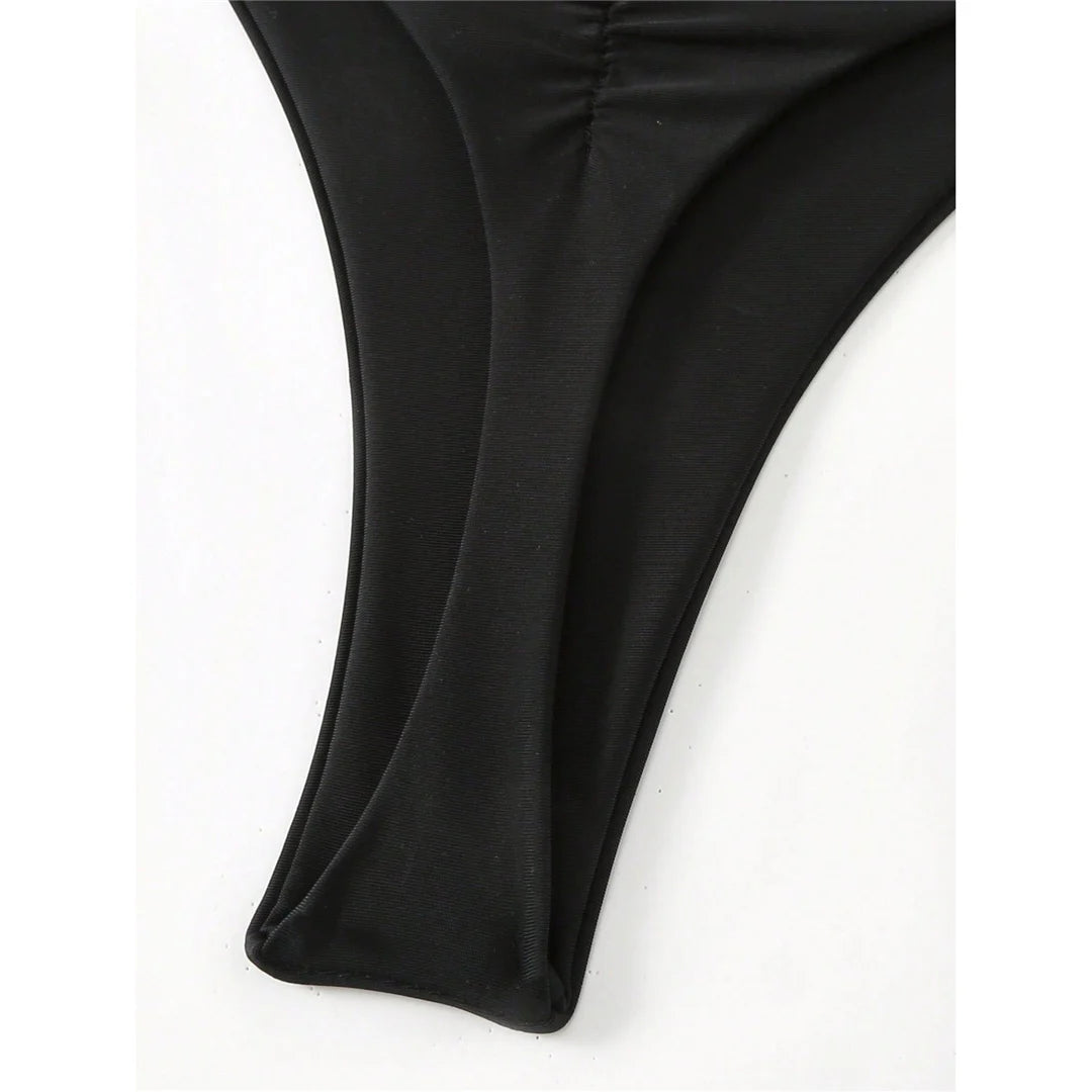 Women's Scrunch Thong Bikini Bottom Swim Brief Swimwear