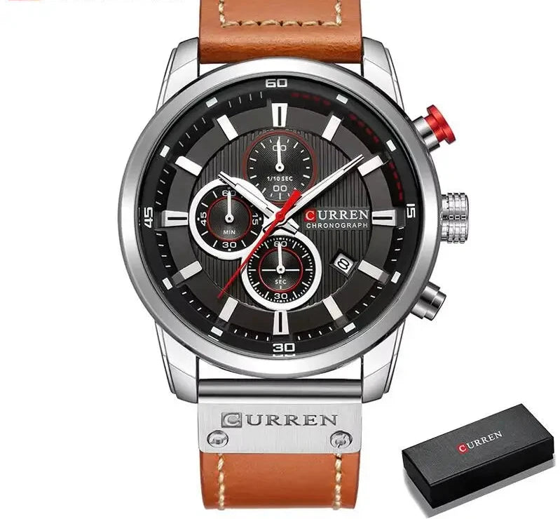 Luxury Chronograph Quartz Watch - Military Sport Watch for Men