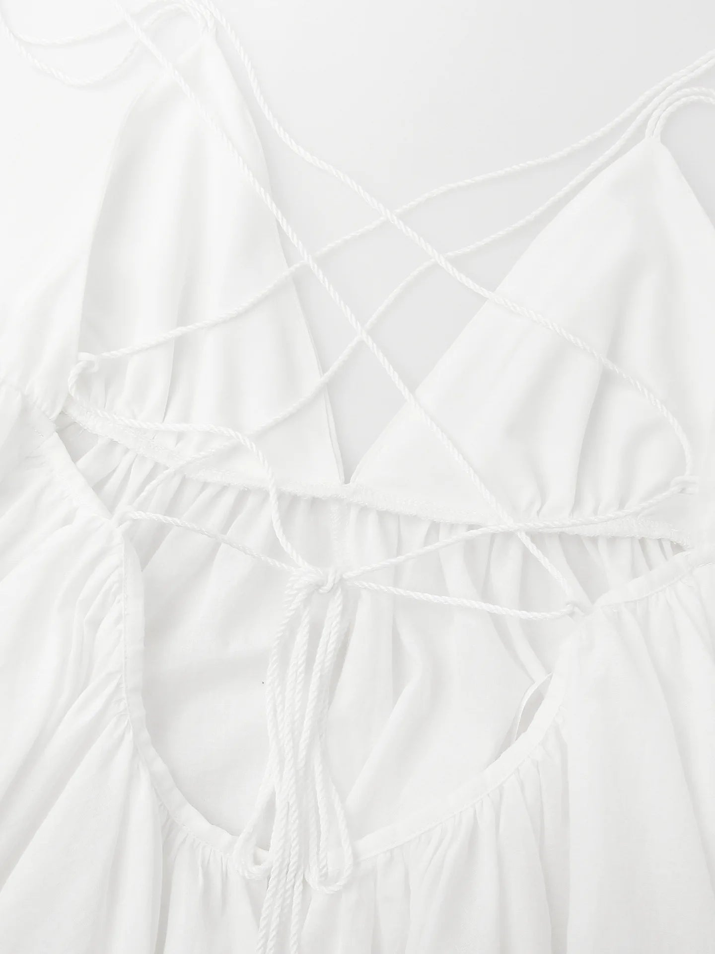 Women's A-Line Backless Mini Dress - V-Neck Bandage Summer Beachwear