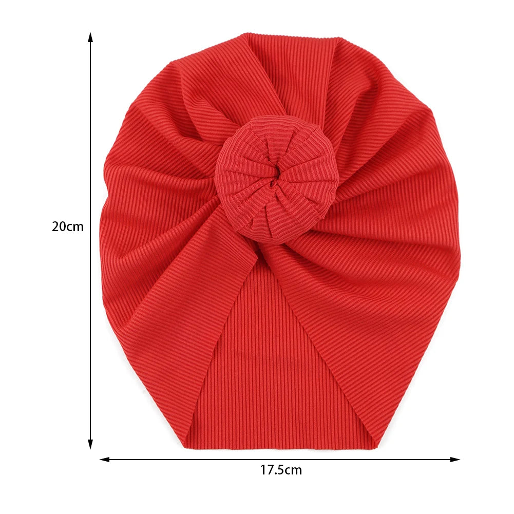 Children's and Baby's Ribbed Topknot Turban Hat Kids