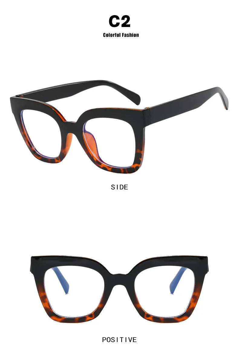 Square Frame Anti Blue Light Glasses - Transparent Computer Eyewear for Women & Men