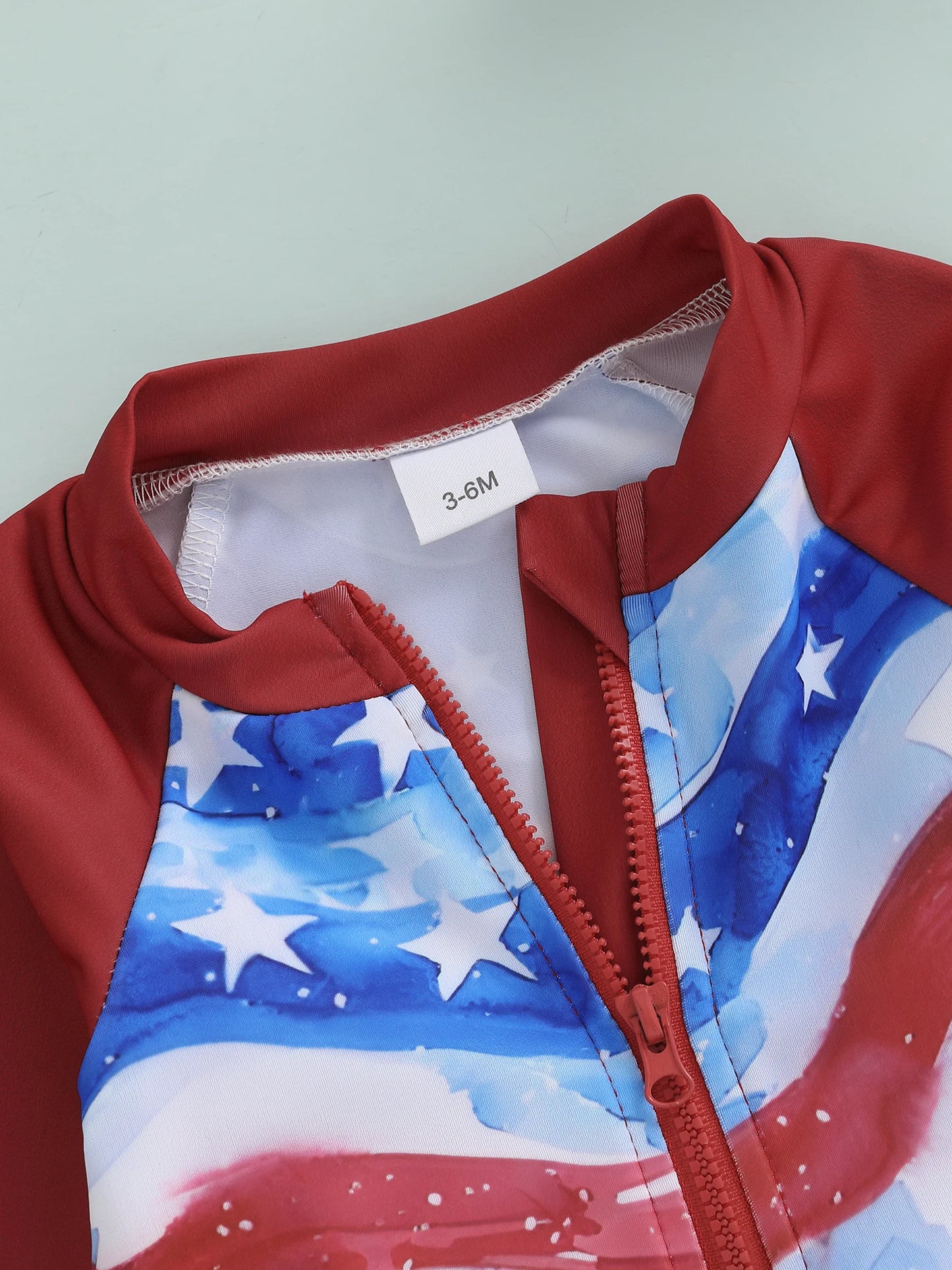 0-5Y American Flag Kids Boys 4th Swimwear Clothes Sets Long Sleeve Stars Print T-shirt with Shorts and Hat