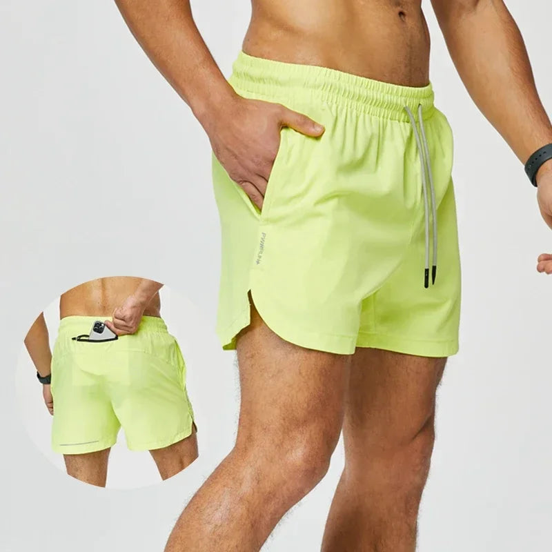 Men's Single Deck Beach Sweat Shorts with Zipped Back Pocket Running Training  Marathon Athletic Breathable Shorts