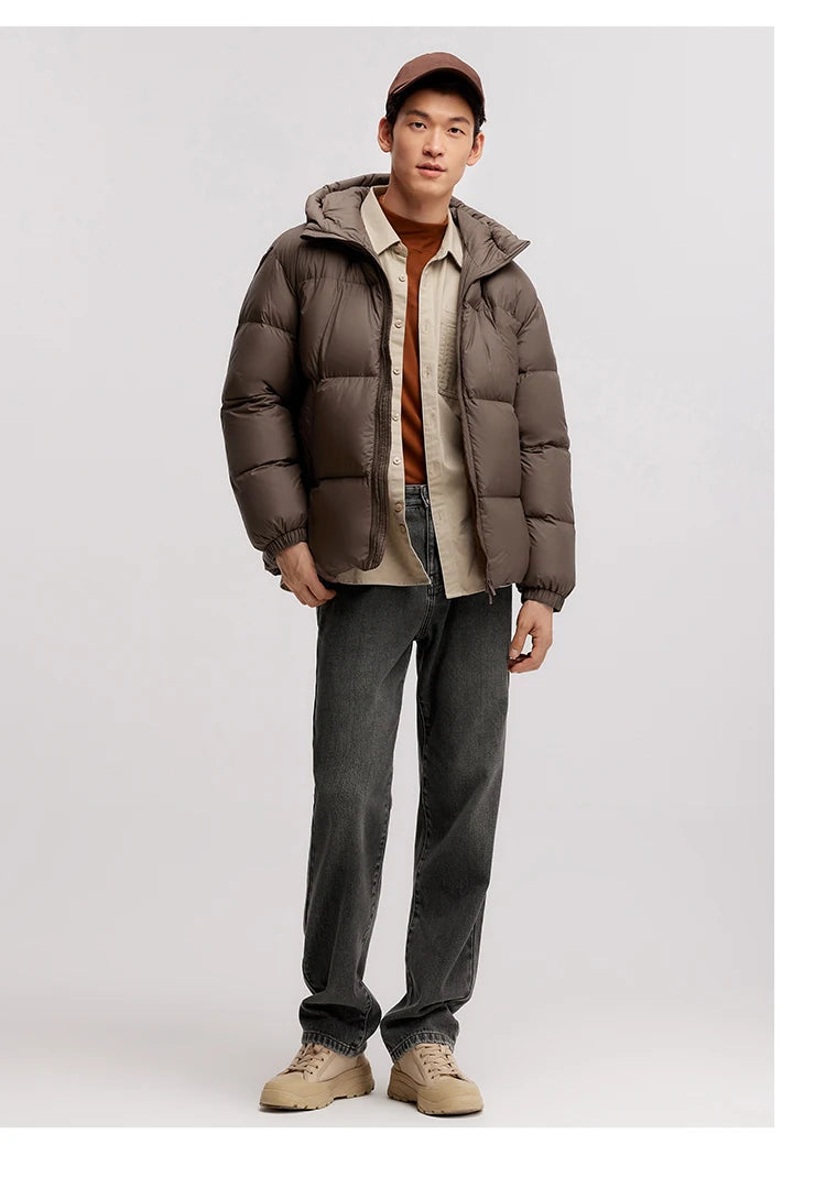 Men's Thermal Three-Proof Hooded Down Jacket - Winter Outerwear