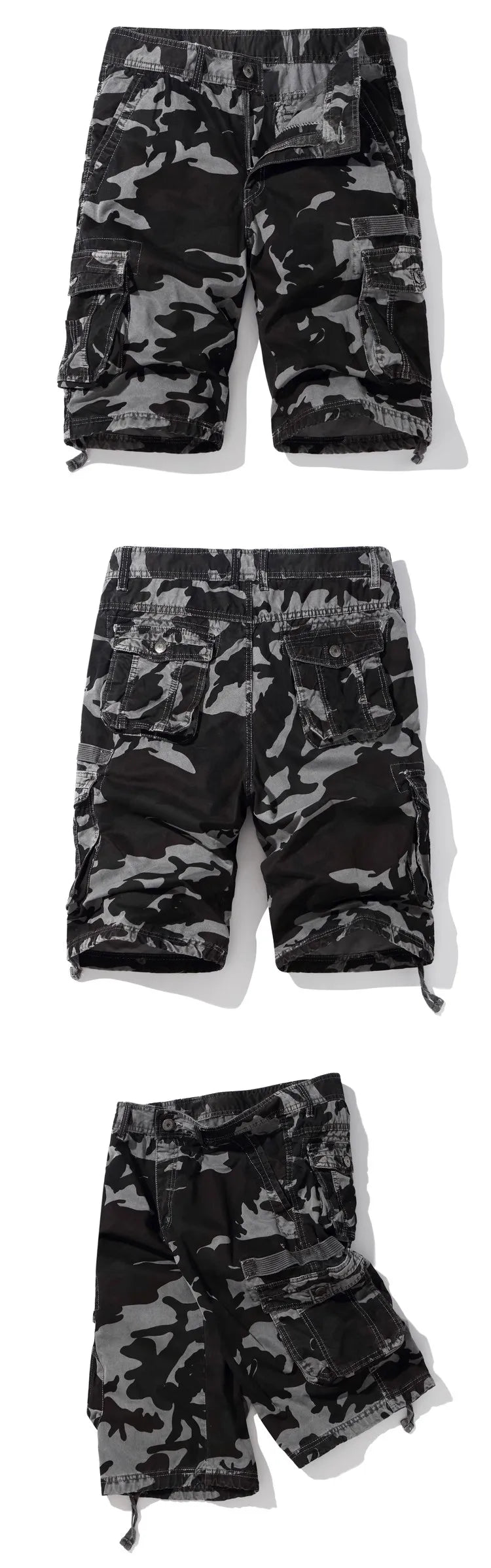 Men's Summer Cotton Casual Camouflage Cargo Shorts