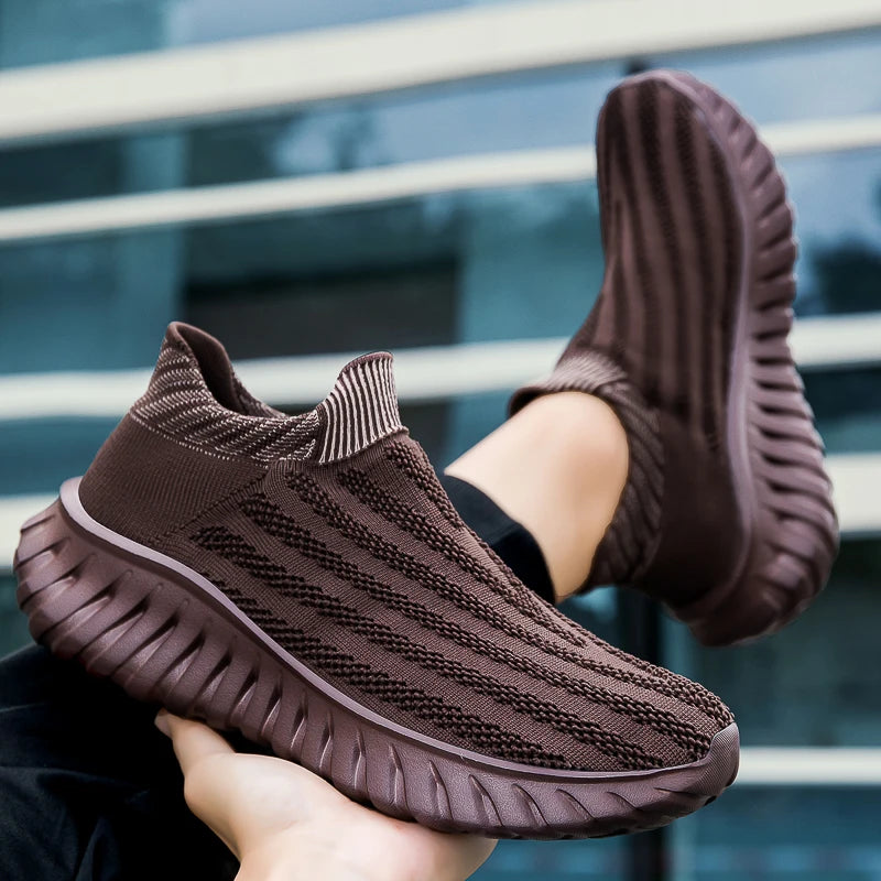 Men's Casual Platform Sneakers - Slip On Tennis Trainers