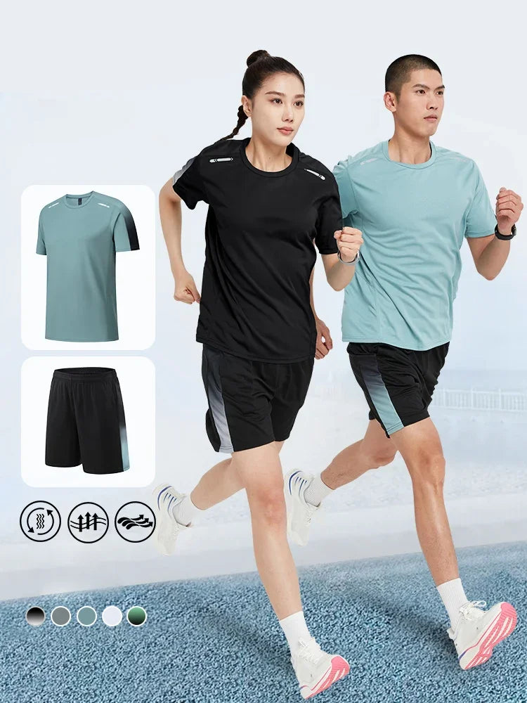 Unisex Gym Running , Basketball Shorts Outdoor  Cycling Training Tight Fast Drying Activewear Set