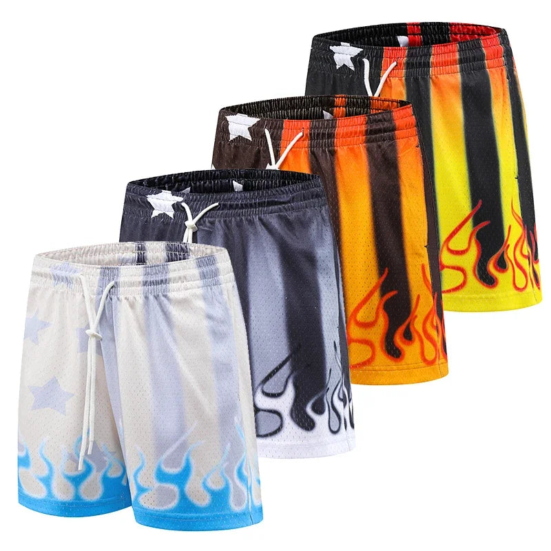 Men's Basketball Breathable Mesh Quick Dry Shorts Tie-Dye Shorts