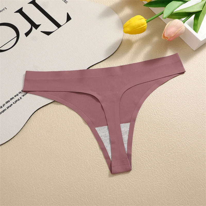 Women's Seamless Satin Thong 3-Pack