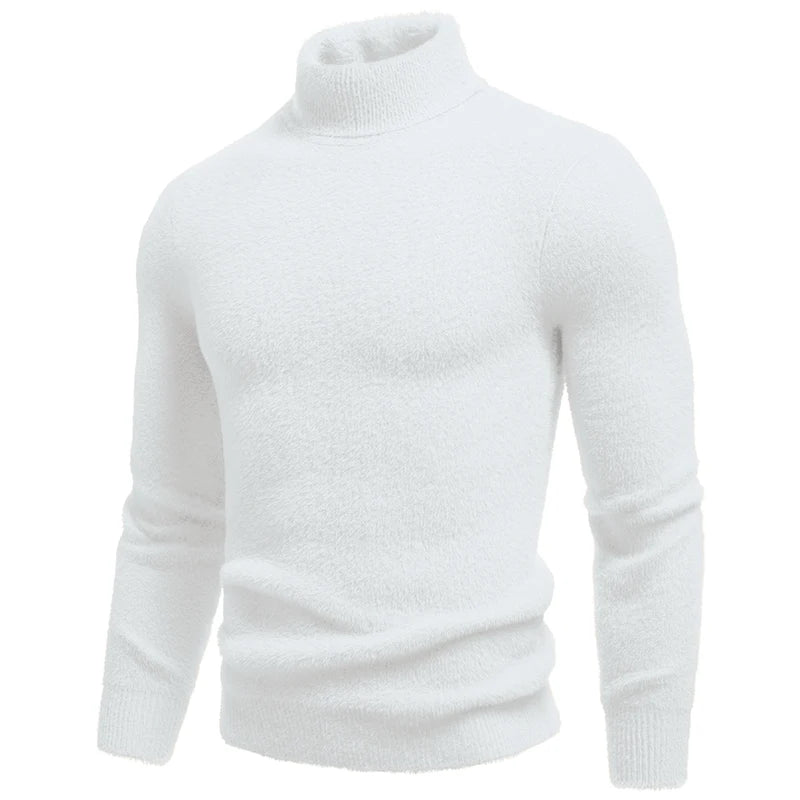 Turtleneck Sweater - Slim Fit Knitted Pullover