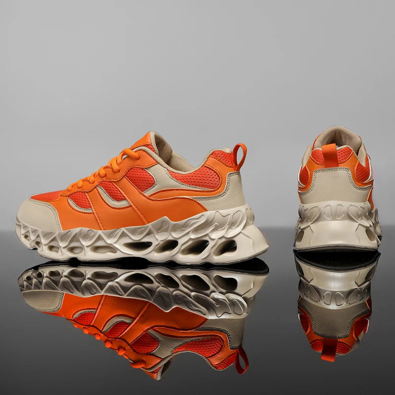 Men's Casual Breathable Sports Shoes Lace Up Comfortable Sneakers