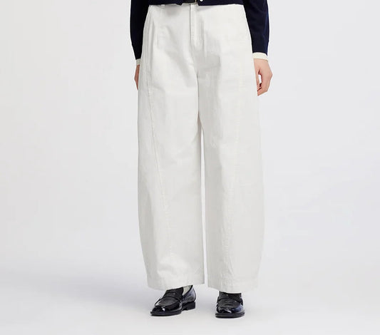 Women's Distressed Loose Trousers - Brushed Split Curved Hem Casual Autumn Pants