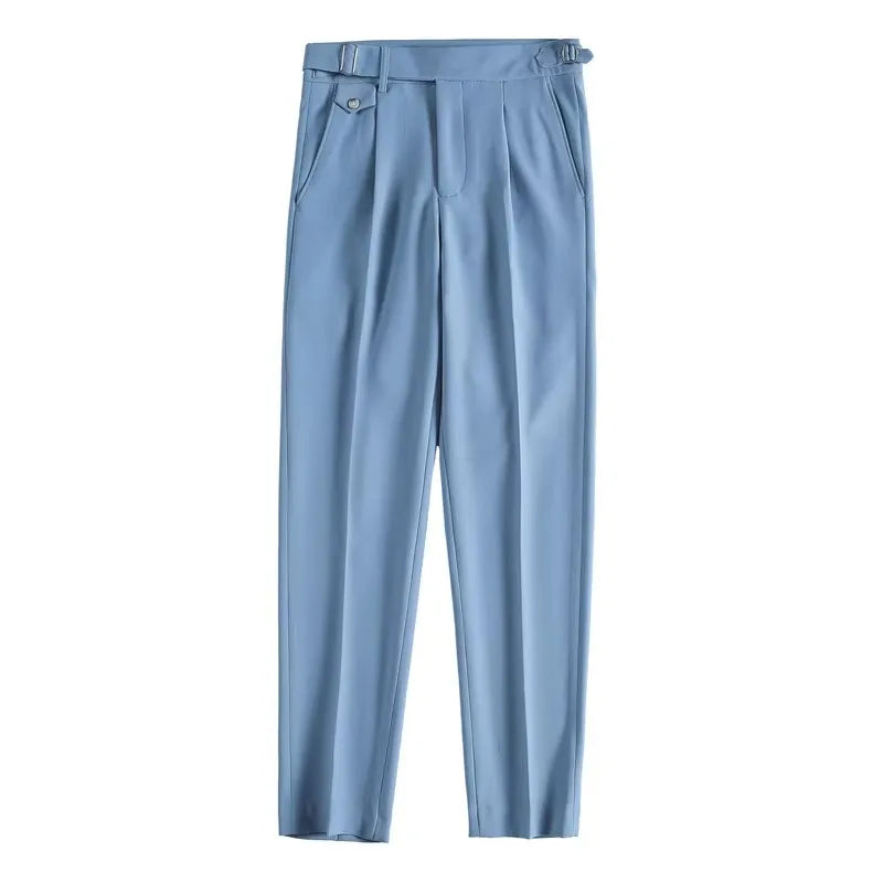 Men's Slim Fit Straight Trousers