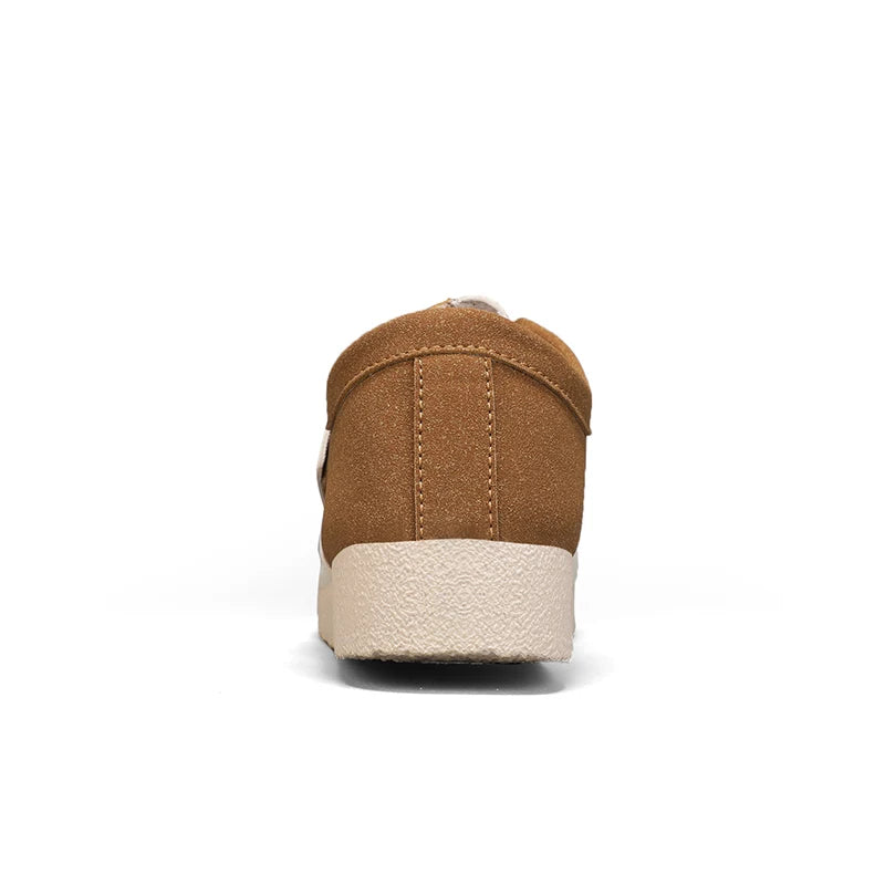 Men's Casual Suede Slip On Comfortable  Platform British Shoes