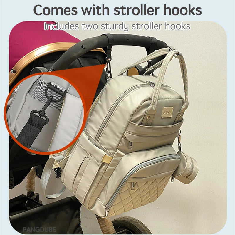 Parent Backpack with Changing Mat & Stroller Hooks - Complete Baby Bag Set