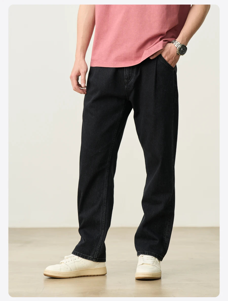 Loose Tapered Vintage Jeans - 11.5oz Cotton Denim Trousers