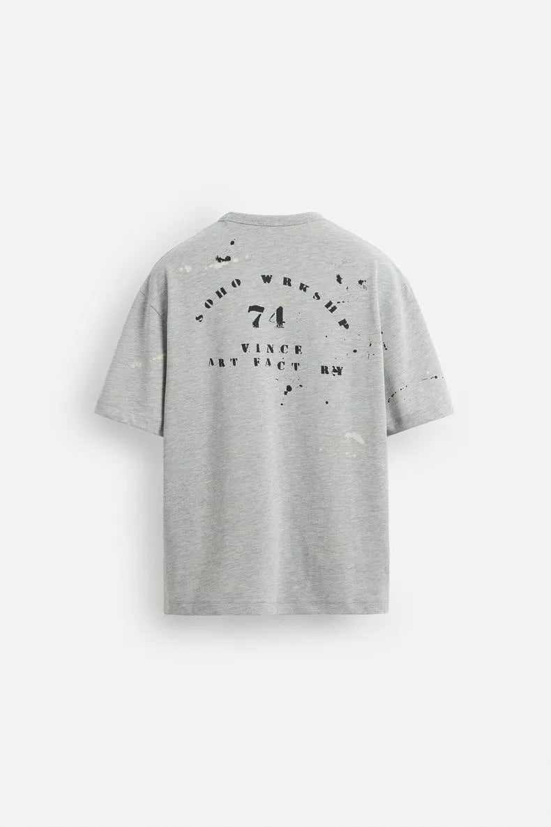 Men's Summer American Street Print Short Sleeve T-Shirt