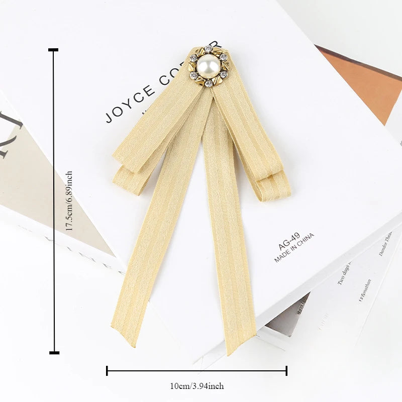 Retro Bow Brooch Pin - Sweet College Style Accessory