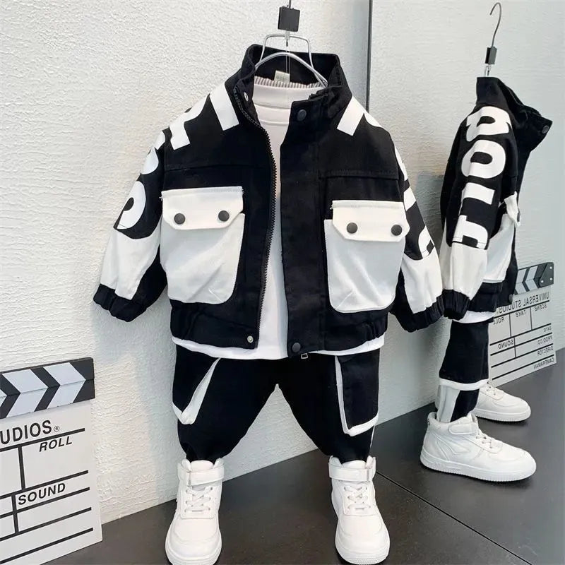 Boy's Jacket Sportswear Two-piece Set