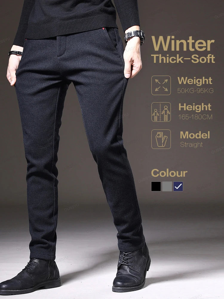 Men's Stretch Thick Cotton Trousers