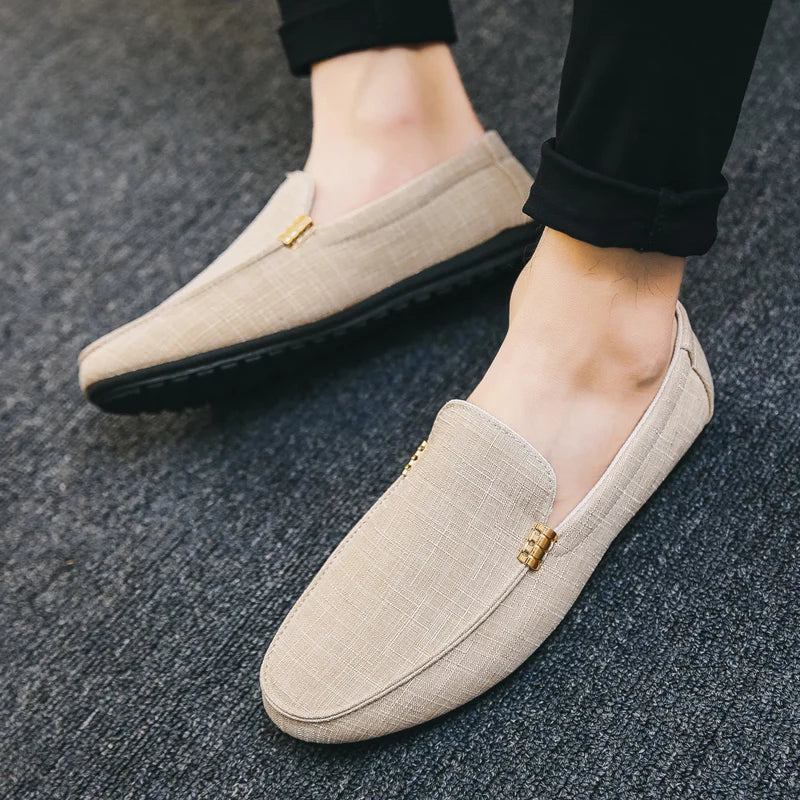 Men's Casual Loafers Comfortable Slip-on Flat Shoes