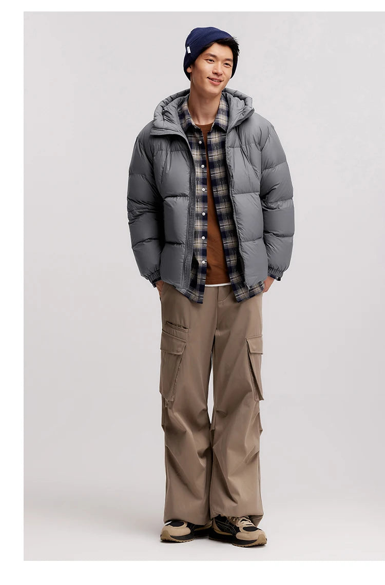 Men's Thermal Three-Proof Hooded Down Jacket - Winter Outerwear