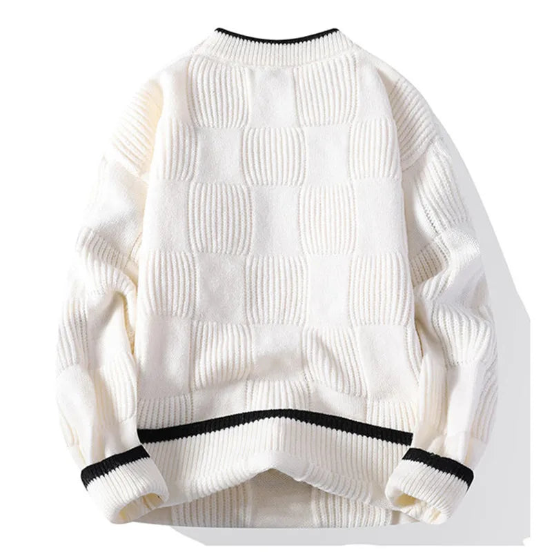 O-Neck Loose Warm Breathable Knit Pullover