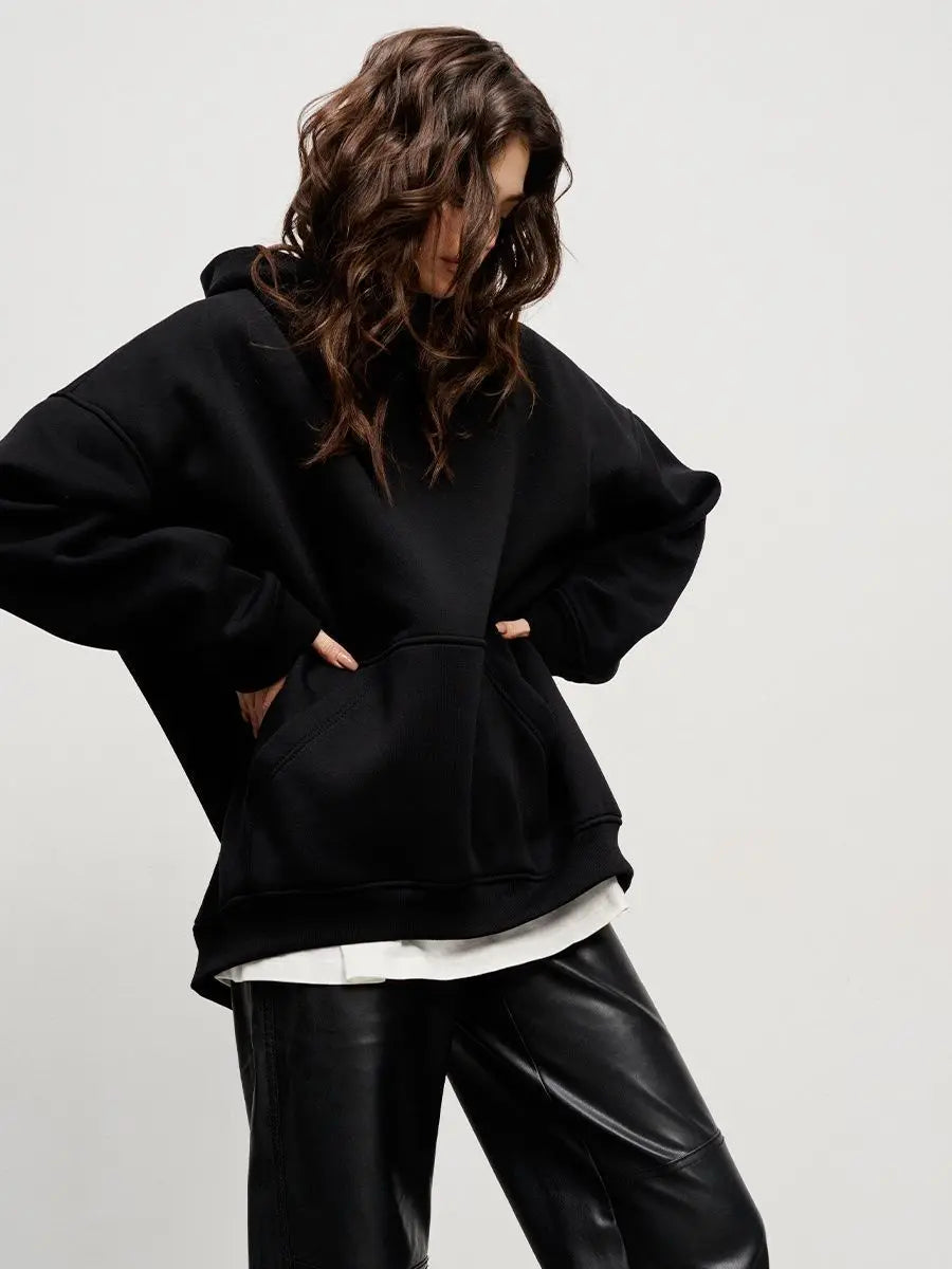 Women's  Oversized Fleece Pullover Hoodie