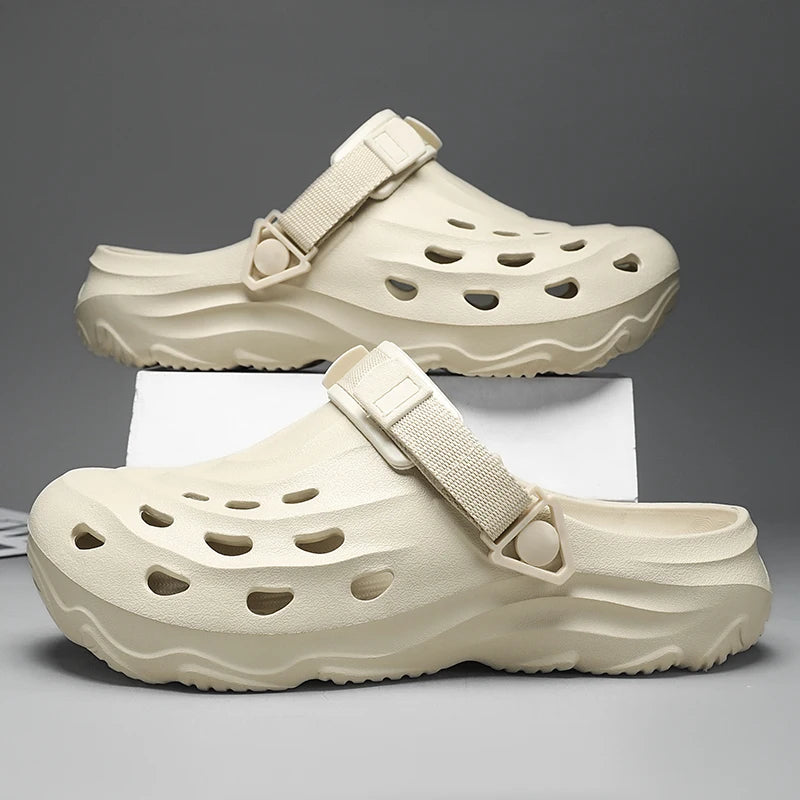 Men's Summer Slippers Platform Sandals Clogs Waterproof Beach Slippers Flip Flops Casual Slides
